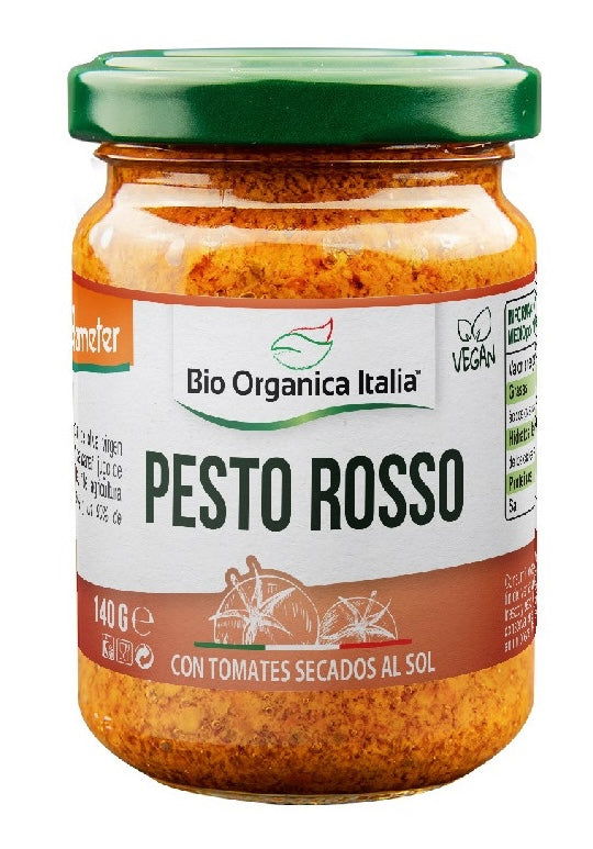 Pesto Rosso Vegano · Bio Organica Italia · 140 gramos