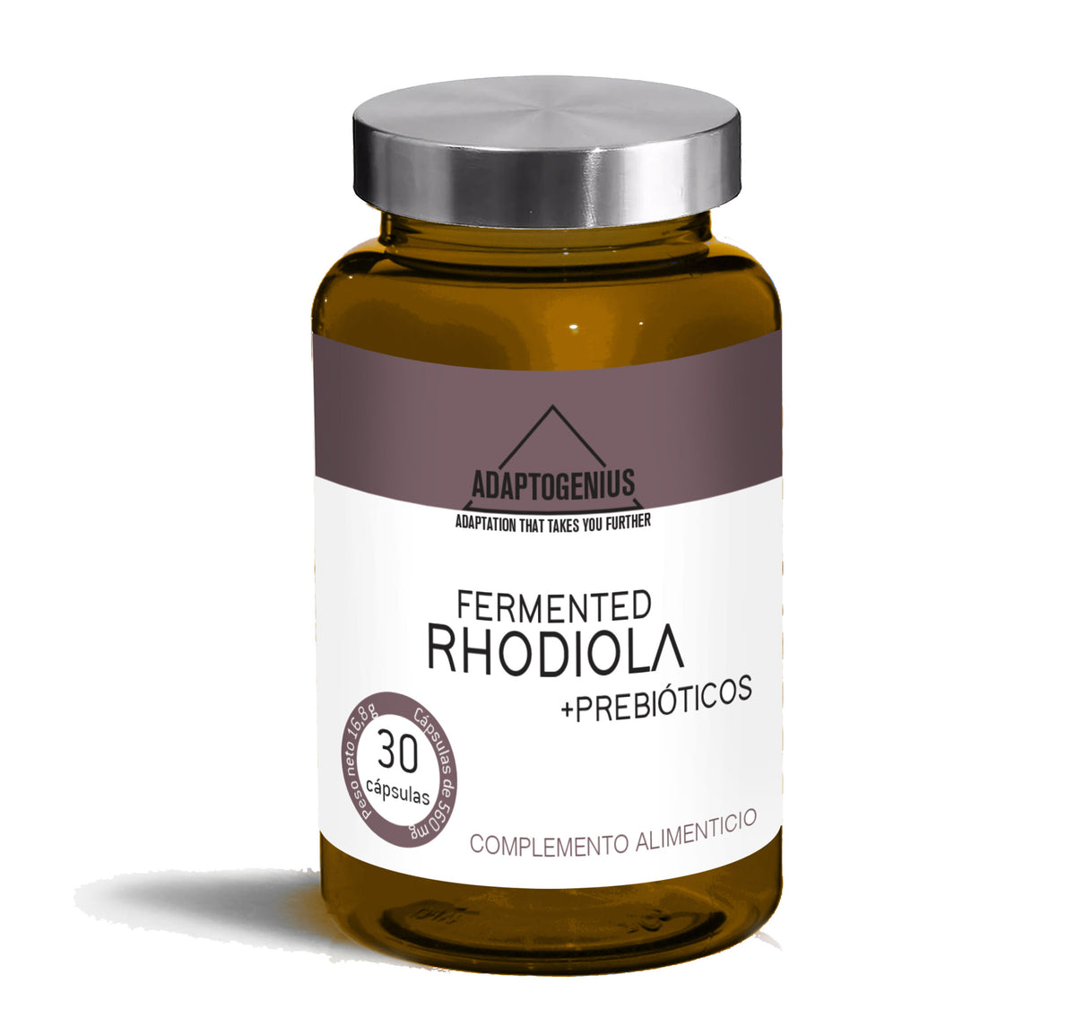 Fermented Rhodiola con Prebióticos · Adaptogenius · 30 cápsulas