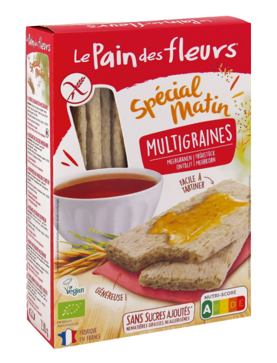 Tostadas Crujientes Ecológicas Multicereales Special Matin · Le Pain des Fleurs · 230 gramos