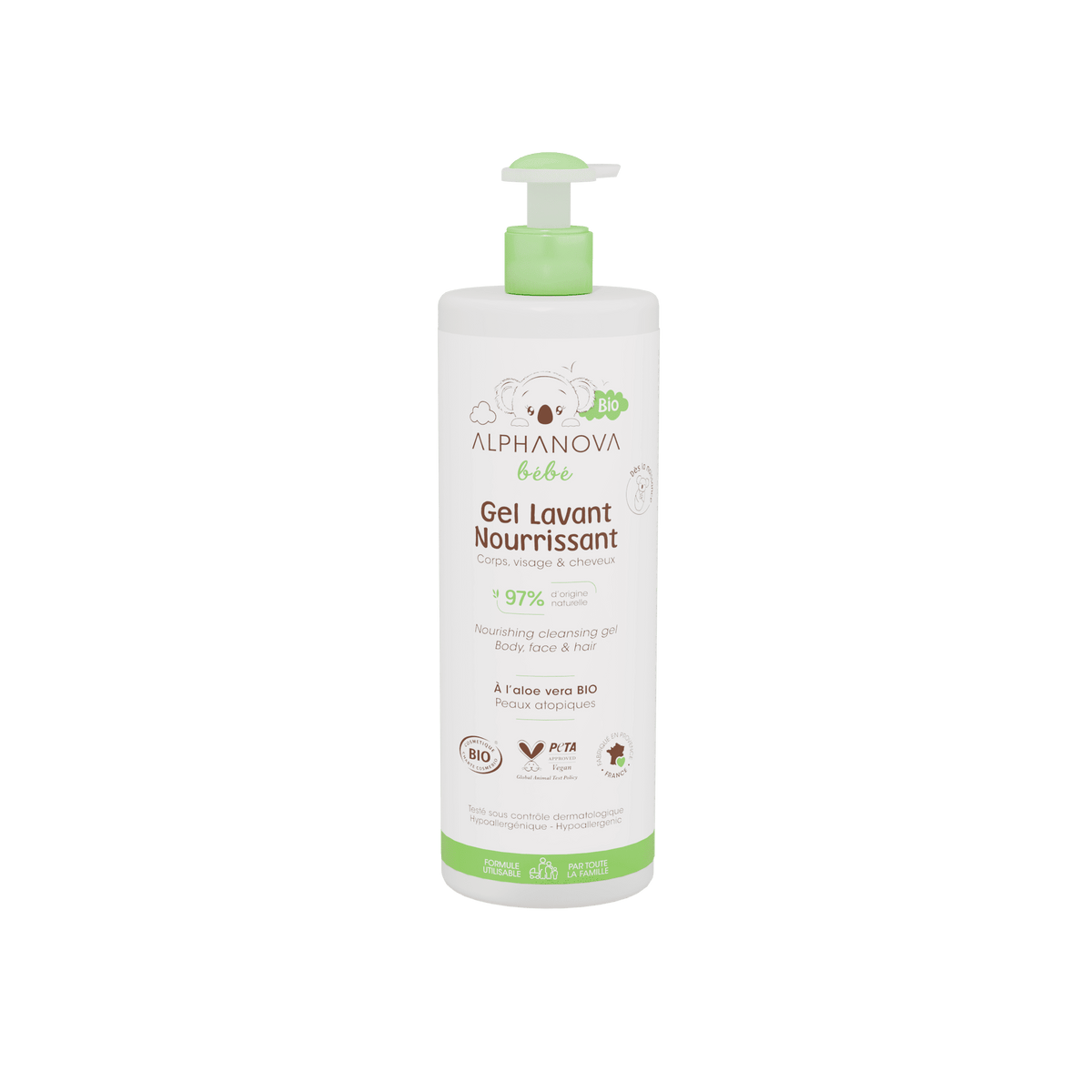 Gel Limpiador Nutritivo Bebé BIO · Alphanova · 400 ml