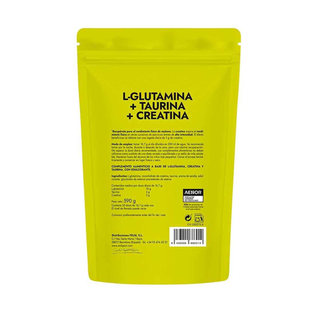 L-Glutamina con Taurina y Creatina AMLSport · Ana María LaJusticia · 590 gramos