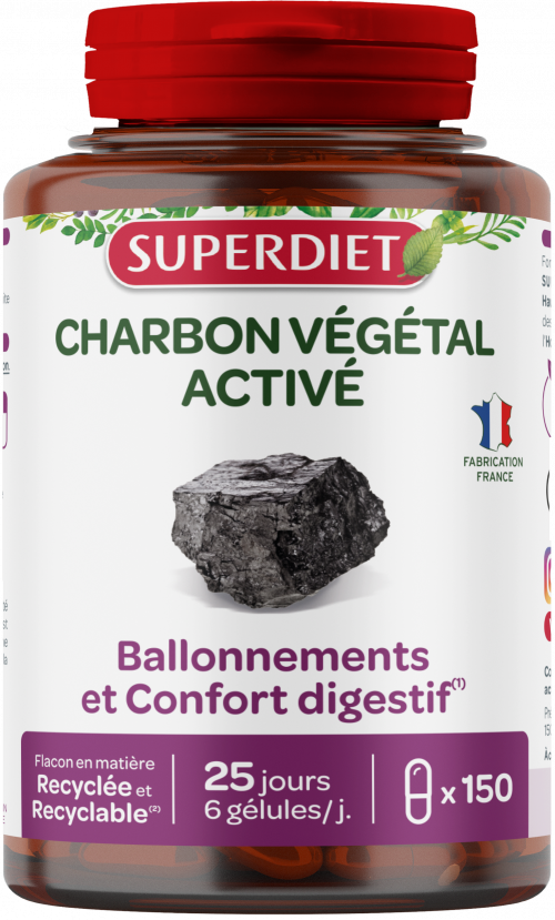 Digiaflore Carbón Vegetal · Superdiet · 45 cápsulas
