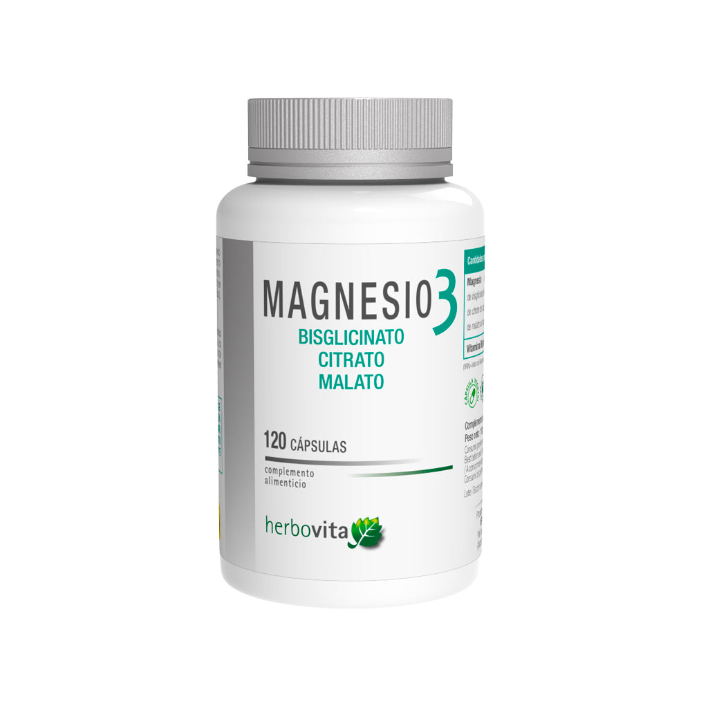 Magnesio3 · Herbovita · 120 cápsulas