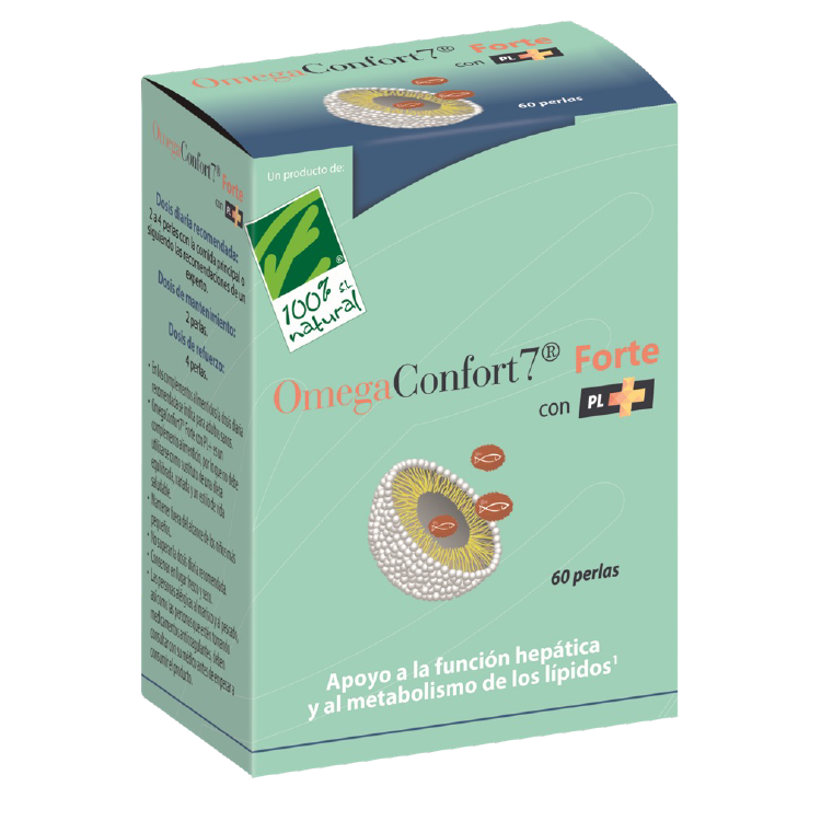 OmegaConfort7 Forte con PL+ · 100% Natural · 60 perlas