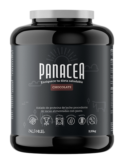 Panacea: Aislado de Proteína de Suero - Sabor Chocolate · Paleobull · 2,25 kg