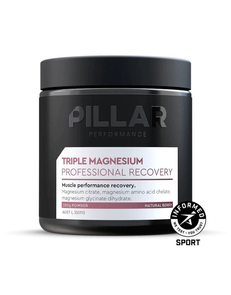 Triple Magnesium Frutos del Bosque · Pillar Performance · 200 gramos