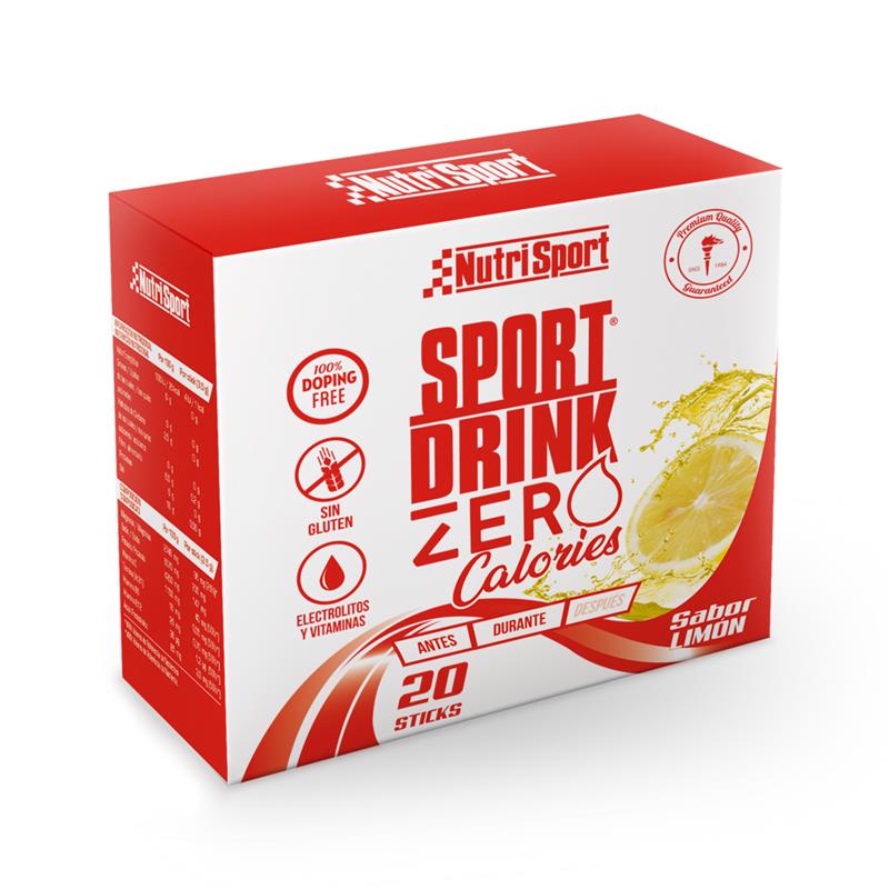 Sport Drink Zero Limón · Nutrisport · 20 sticks