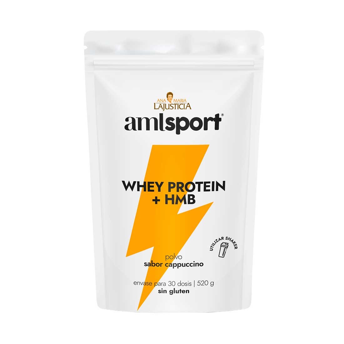 Whey Protein + HMB Cappuccino AMLSport · Ana María LaJusticia · 520 gramos