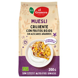 Muesli Crujiente con Frutos Rojos Bio · El Granero Integral · 200 gramos
