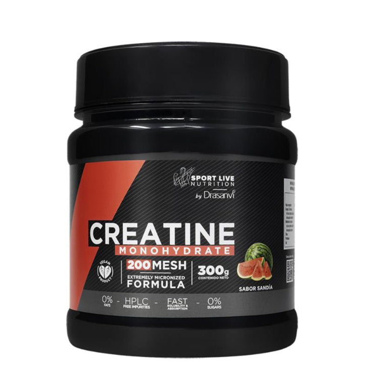 Creatina Monohidrato 200 MESH Sandía · Sport Live · 300 gramos