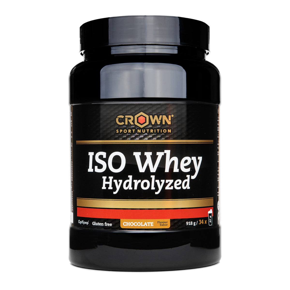 ISO Whey Hydrolyzed: Sabor Chocolate · Crown Sport Nutrition · 918 gramos