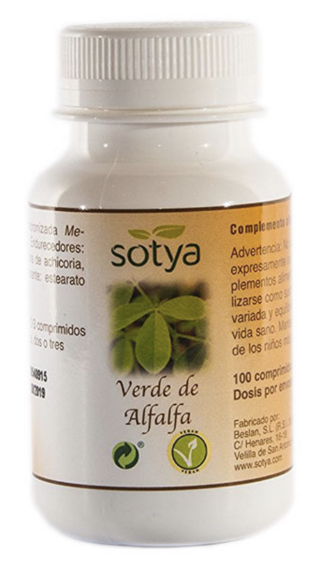 Verde de Alfalfa · Sotya · 100 comprimidos