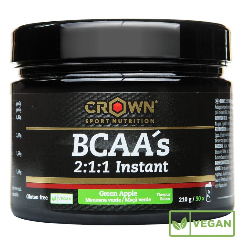 BCAA´s 2:1:1 Instant: Sabor Manzana · Crown Sport Nutrition · 210 gramos