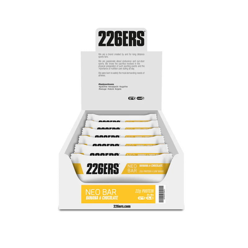 Pack Barrita Proteica Neo Bar Plátano y Chocolate · 226ERS · 24×50 gramos