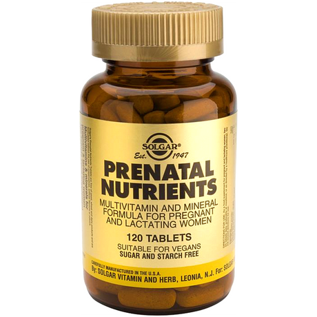 Nutrientes Prenatales · Solgar · 120 comprimidos