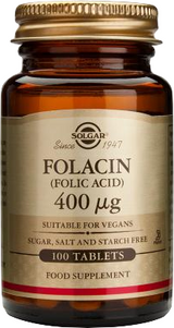 Folacin 400 mcg · Solgar · 100 comprimidos