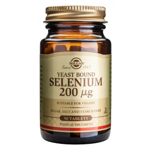 Selenio 200 mcg (Sin Levadura) · Solgar · 50 comprimidos