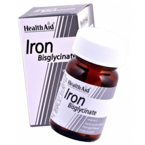 Hierro (Bisglicinato) 30 mg · Health Aid · 30 comprimidos