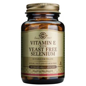 Vitamina E con Selenio (Sin Levadura) · Solgar · 50 cápsulas