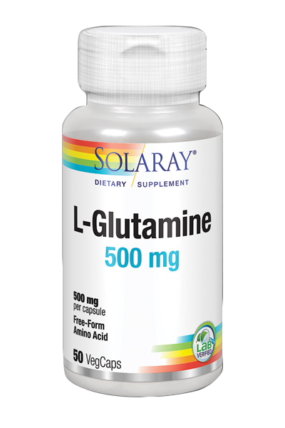 L-Glutamine 500 mg · Solaray · 50 cápsulas