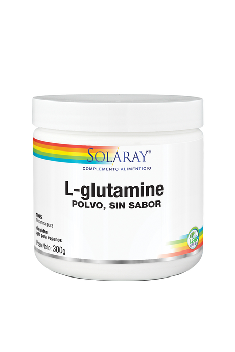 L-Glutamine Polvo · Solaray · 300 gramos