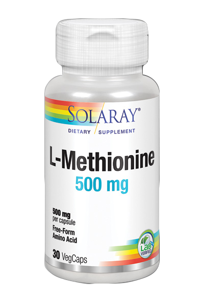 L-Metionina 500 mg · Solaray · 30 cápsulas