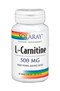 L-Carnitina 500 mg · Solaray · 30 cápsulas
