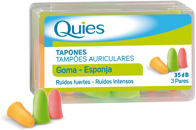 Tapones de Espuma - Colores · Quies · 6 unidades