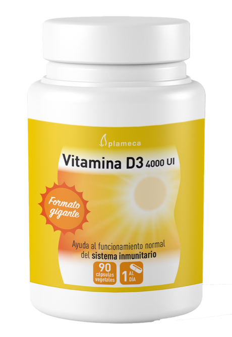 Vitamina D3 4.000 UI · Plameca · 90 cápsulas