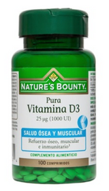 Vitamina D3 1.000 UI · Nature's Bounty · 100 comprimidos