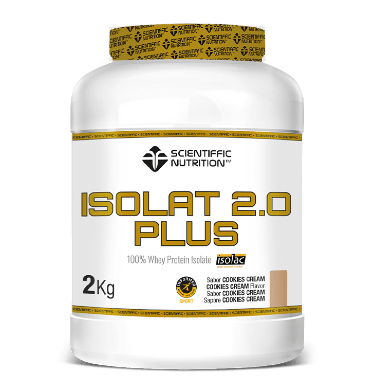 Isolat 2.0 Plus Whey Protein: Sabor Cookies Cream · Scientiffic Nutrition · 2 kg