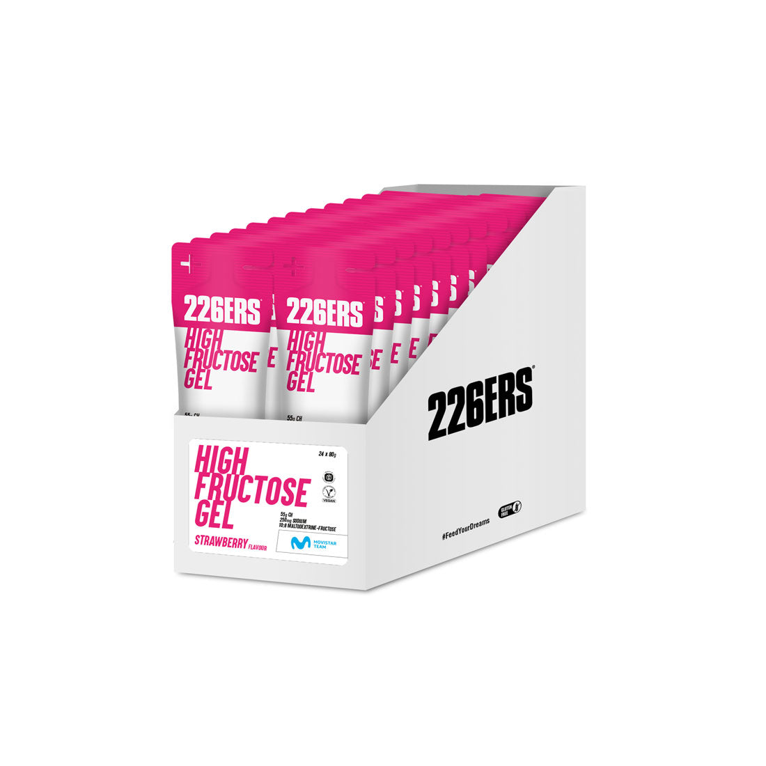 Pack High Fructose Gel Fresa · 226ERS · 24×80 gramos