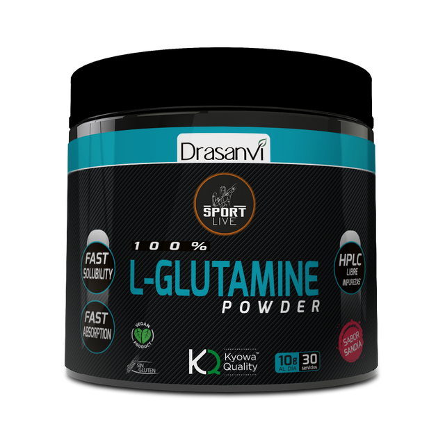 L-Glutamina Powder Sandia - Sport Live · Drasanvi · 300 gramos