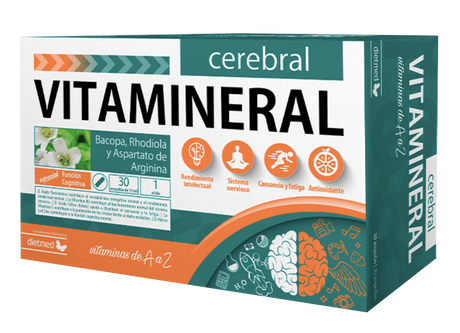 Vitamineral Cerebral · Dietmed · 30 ampollas