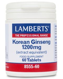 Ginseng Coreano 1.200 mg · Lamberts · 60 comprimidos