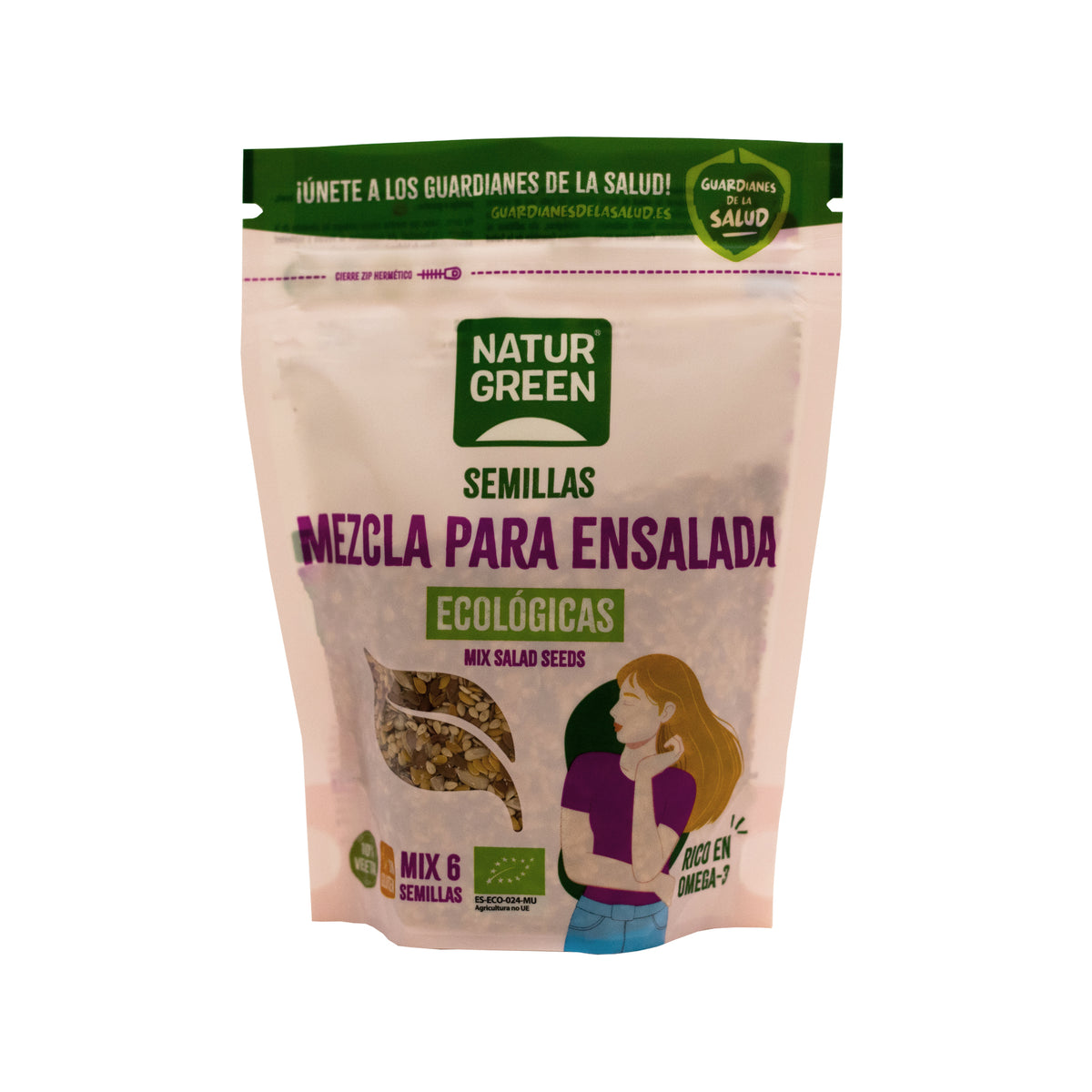 Mezcla 6 Semillas para Ensalada Bio · Naturgreen · 200 gramos