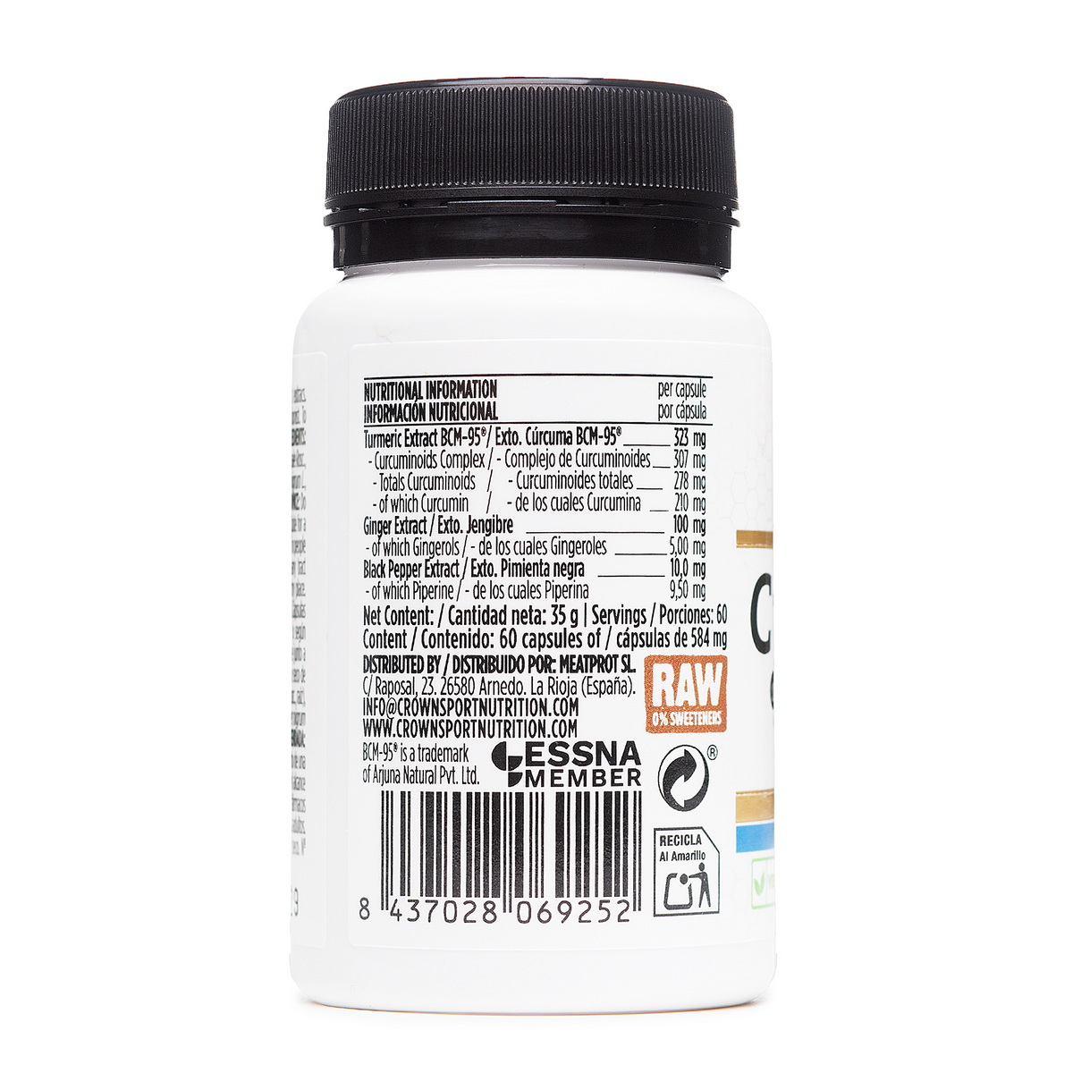 Curcumin Complex BCM-95 · Crown Sport Nutrition · 60 cápsulas