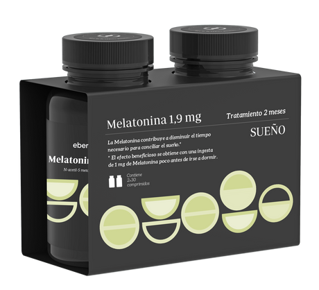 Pack Sueño - Melatonina 1,9 mg · Ebers · 2x30 comprimidos