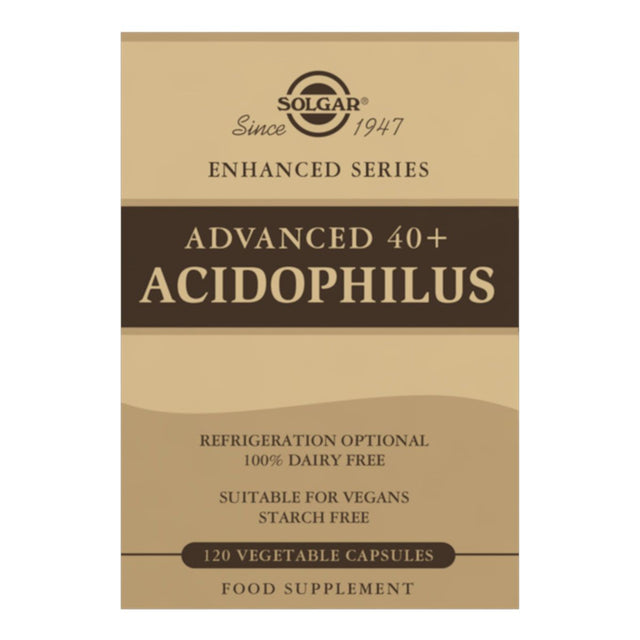 40 Plus Acidophilus Avanzado · Solgar · 120 cápsulas