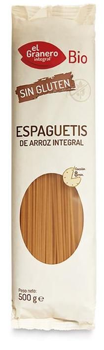 Espaguetis de Arroz Integral · El Granero Integral · 500 gramos