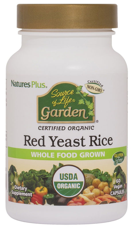 Levadura Roja de Arroz (Red Yeast Rice) Garden · Nature's Plus · 60 cápsulas