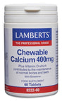 Calcio Masticable 400 mg · Lamberts · 60 comprimidos