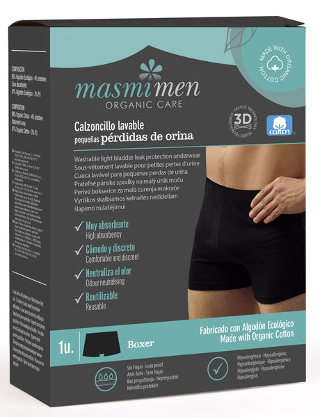 Boxer Lavable para Pequeñas Pérdidas de Orina · Masmi · Talla S