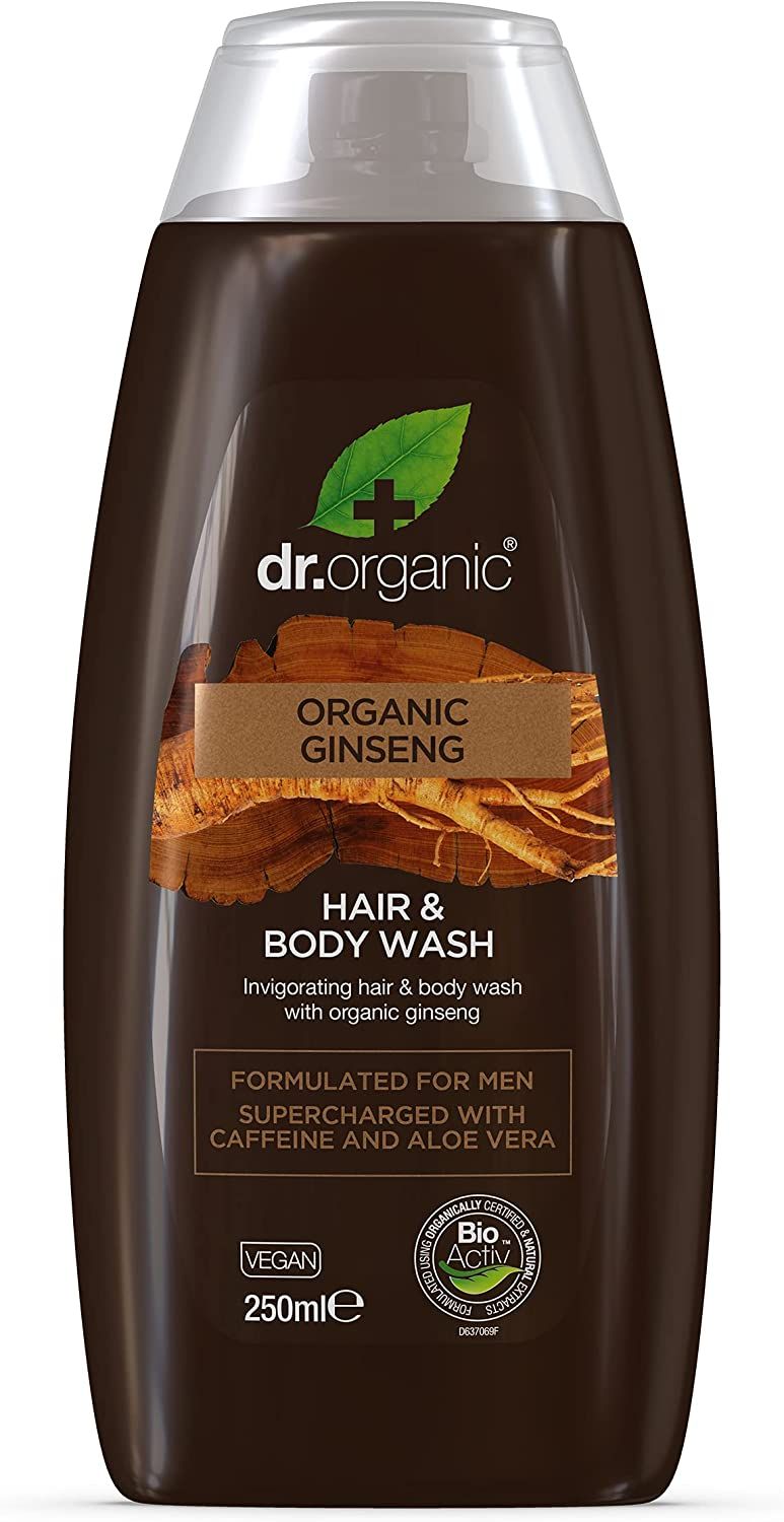 Gel de Ducha Cuerpo y Cabello de Ginseng Orgánico · Dr. Organic · 250  ml