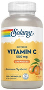 Vitamina C 500 mg - Sabor Naranja · Solaray · 100 comprimidos