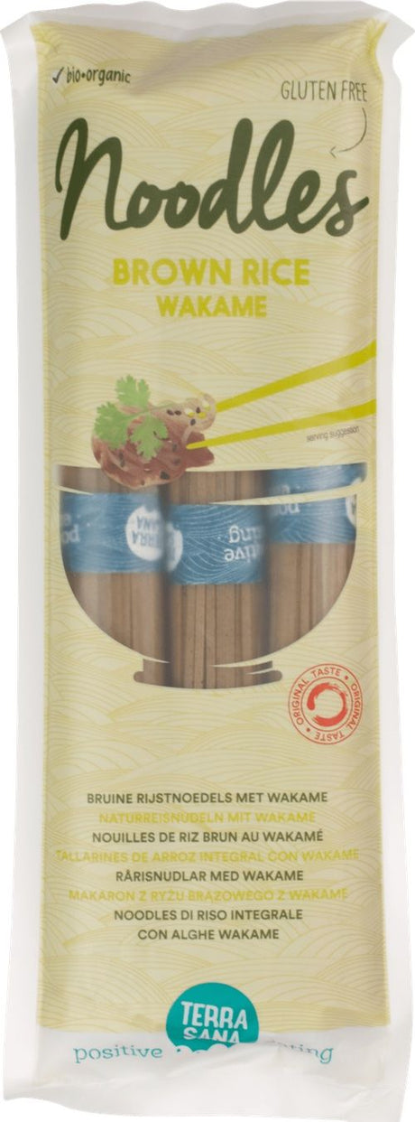 Noodles de Arroz Integral con Wakame · Terrasana · 250 gramos