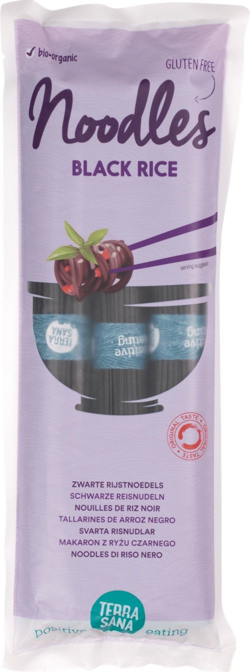 Noodles de Arroz Negro · Terrasana · 250 gramos