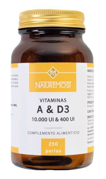 Vitaminas A & D3 · Nature Most · 250 perlas