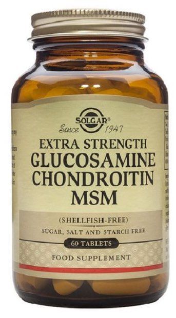 Glucosamina, Condroitina y MSM · Solgar · 60 comprimidos