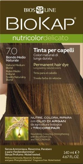 Biokap Nutricolor Delicato 7.0 Rubio Medio Natural · Biokap · 140 ml